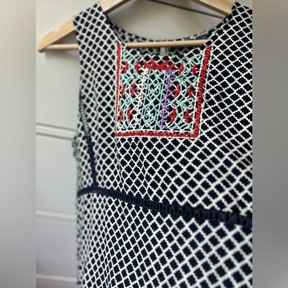 Thml Anthropologie Embroidered Print Tank Top size S casual summer boho black - Picture 13 of 13
